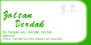 zoltan derdak business card